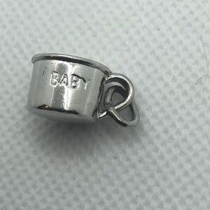 VTG Sterling Silver Baby Cup Mini Mug Charm for Charm Bracelet